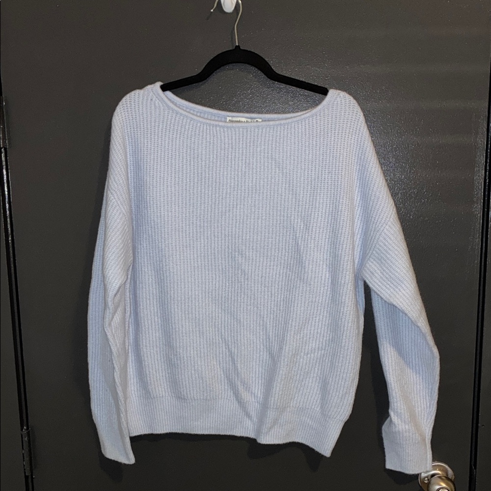 NWT Abercrombie & Fitch Pale Blue Wool Blend Sweater Sz M
